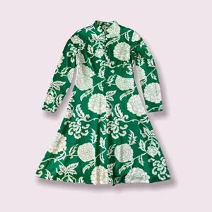 Vintage 70s long sleeve midi dress